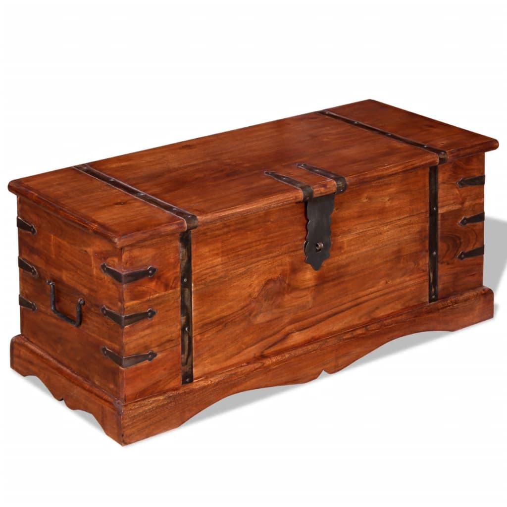 Coffre De Rangement Bois Massif