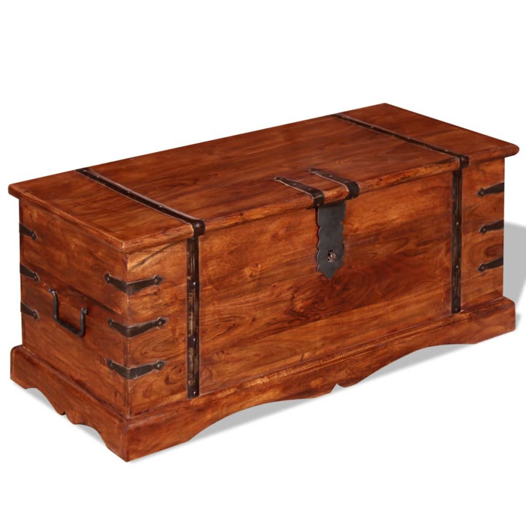 Coffre De Rangement Bois Massif