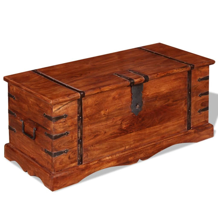 Coffre De Rangement Bois Massif