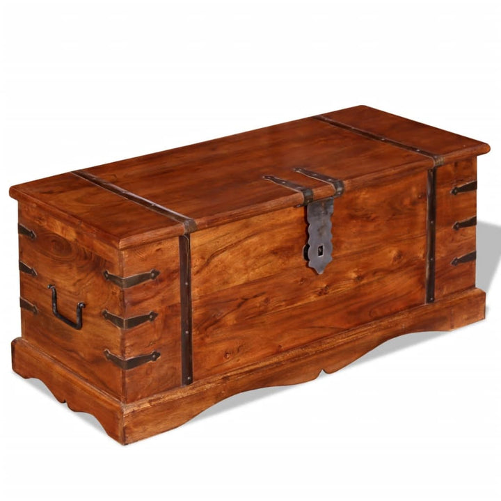Coffre De Rangement Bois Massif
