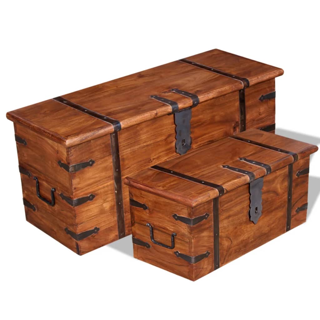 Coffre De Rangement Bois Massif