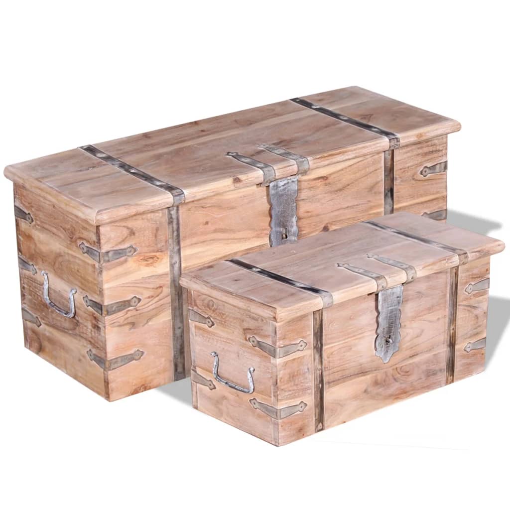 Coffre De Rangement Bois Massif