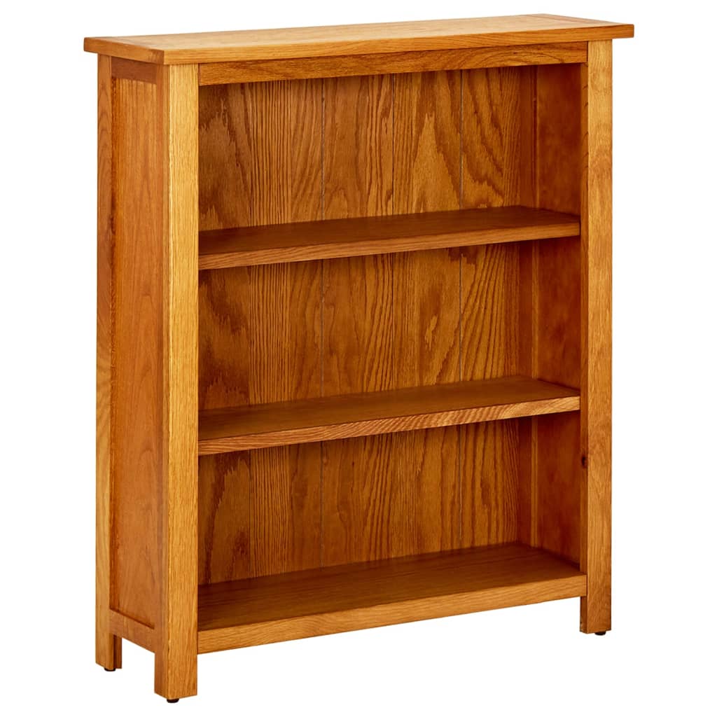 Bibliothèque À 7 Niveaux 90X22,5X200 Cm Bois De Chêne Massif