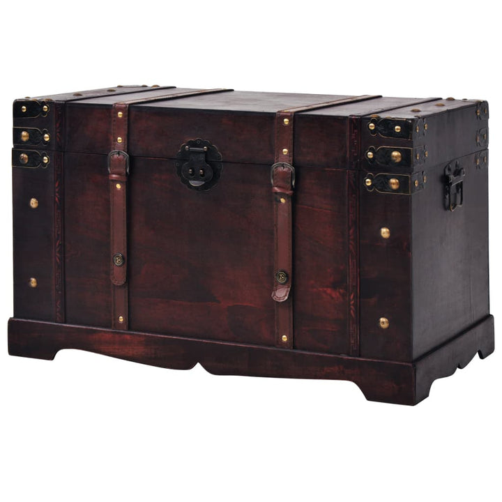 Coffre Vintage De Rangement Bois 66 X 38 X 40 Cm