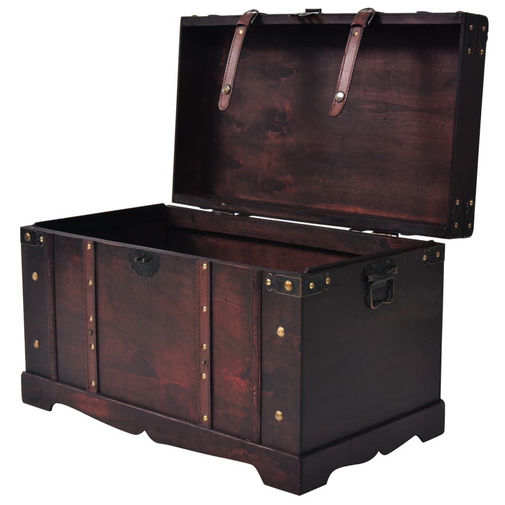 Coffre Vintage De Rangement Bois 66 X 38 X 40 Cm