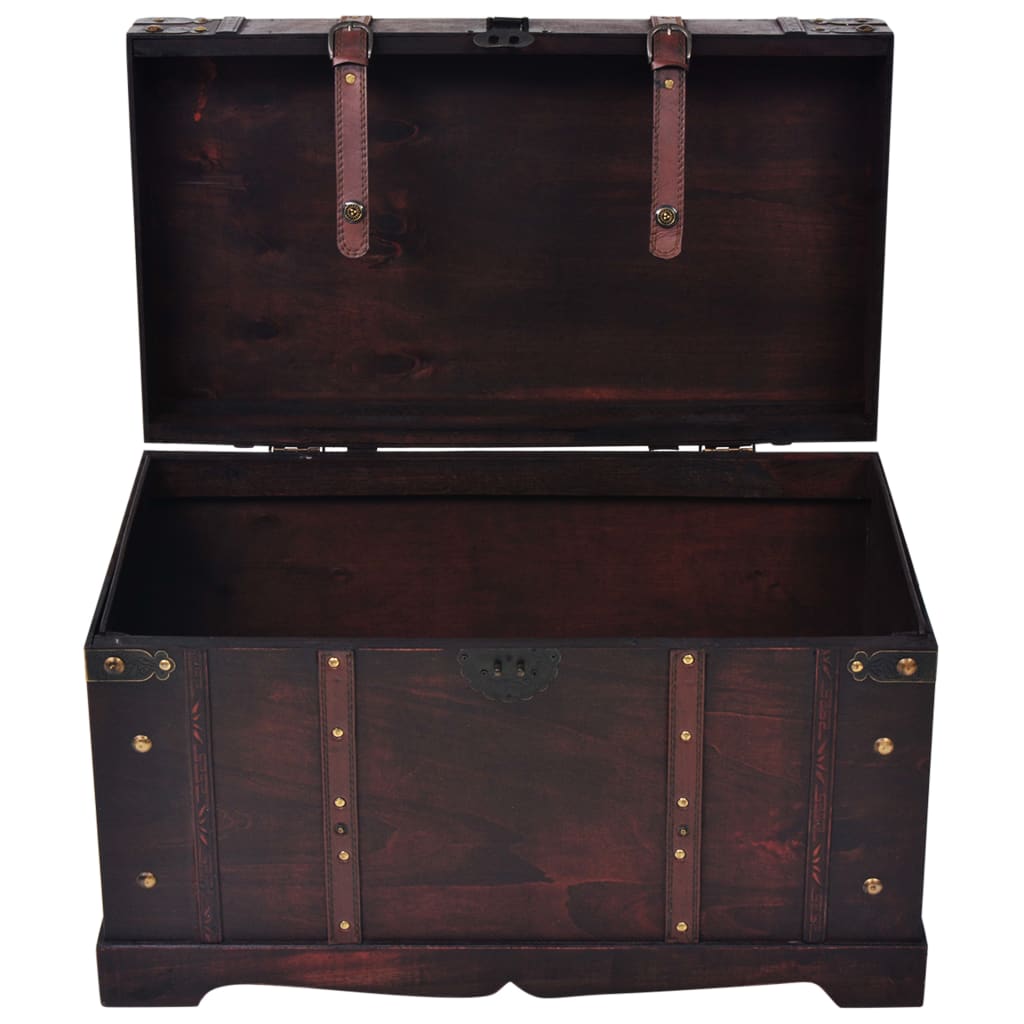 Coffre Vintage De Rangement Bois 66 X 38 X 40 Cm