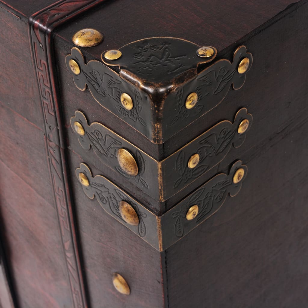 Coffre Vintage De Rangement Bois 66 X 38 X 40 Cm