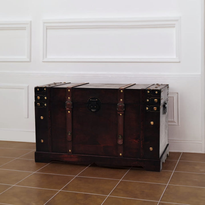 Coffre Vintage De Rangement Bois 66 X 38 X 40 Cm