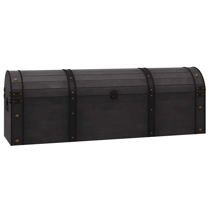 Coffre De Rangement Bois Massif Style Vintage 120X30X40 Cm Crème