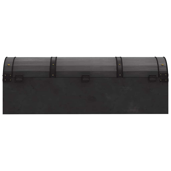 Coffre De Rangement Bois Massif Style Vintage 120X30X40 Cm Crème