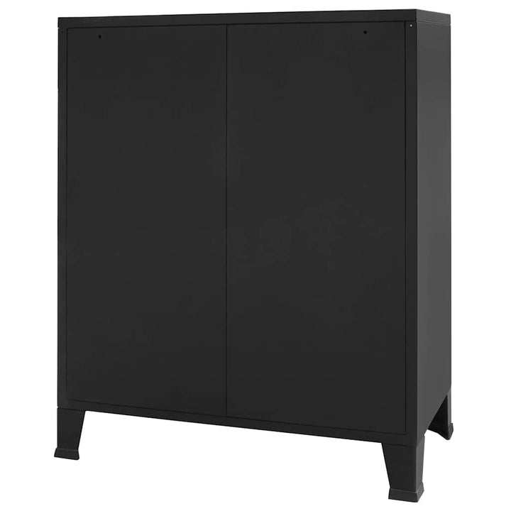 Commode À Tiroirs Métal Style Industriel 78X40X93 Cm