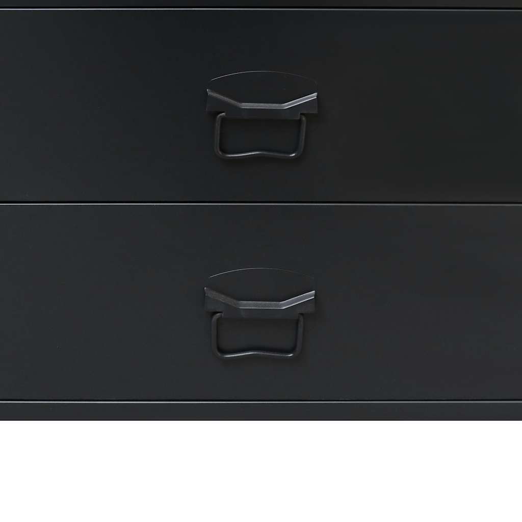 Commode À Tiroirs Métal Style Industriel 78X40X93 Cm