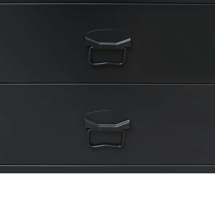 Commode À Tiroirs Métal Style Industriel 78X40X93 Cm