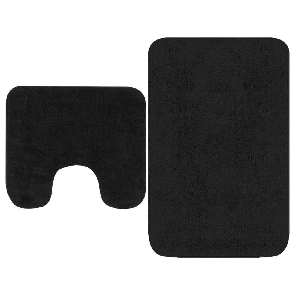 Tapis De Salle De Bain 2 Pcs Tissu