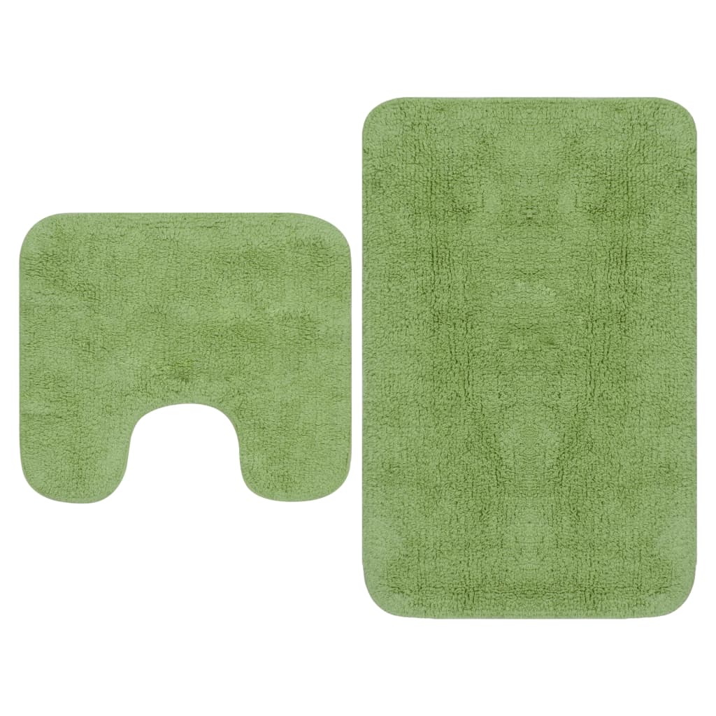 Tapis De Salle De Bain 2 Pcs Tissu