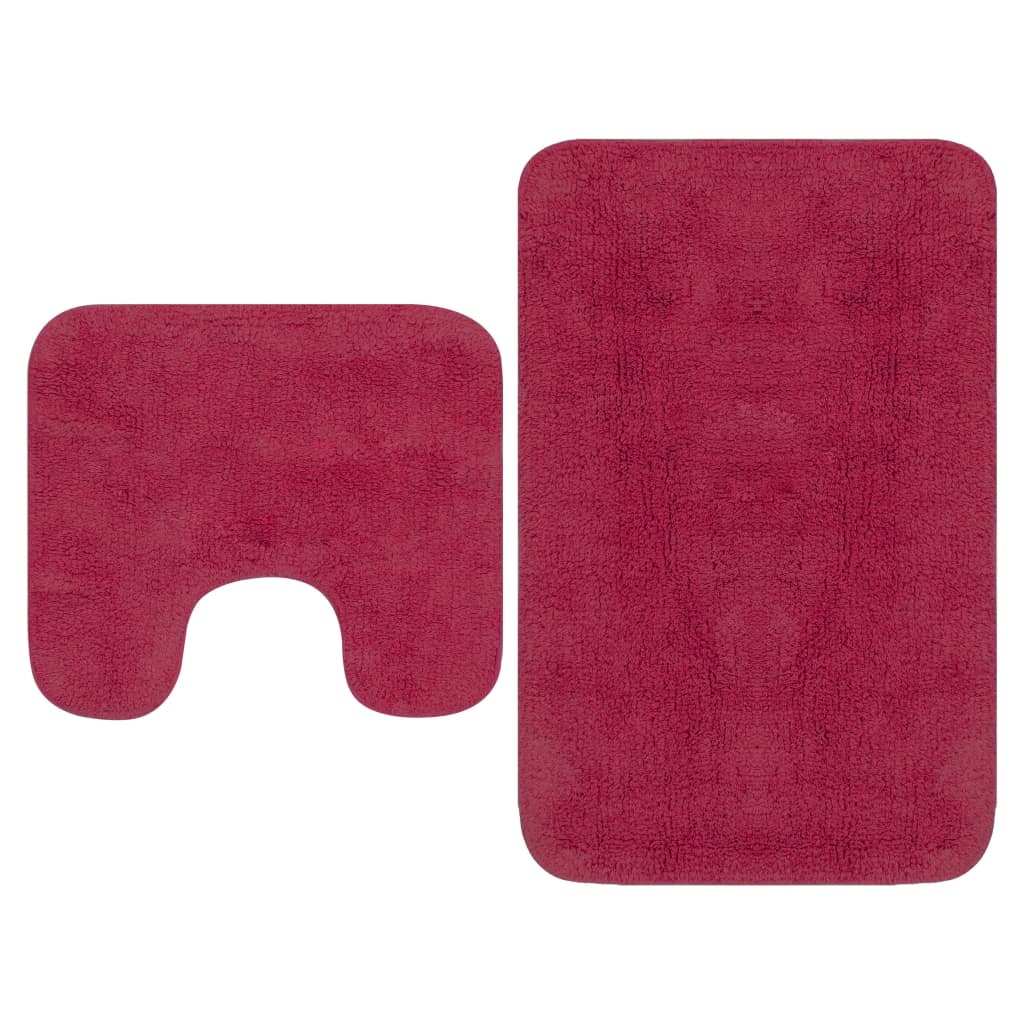 Tapis De Salle De Bain 2 Pcs Tissu
