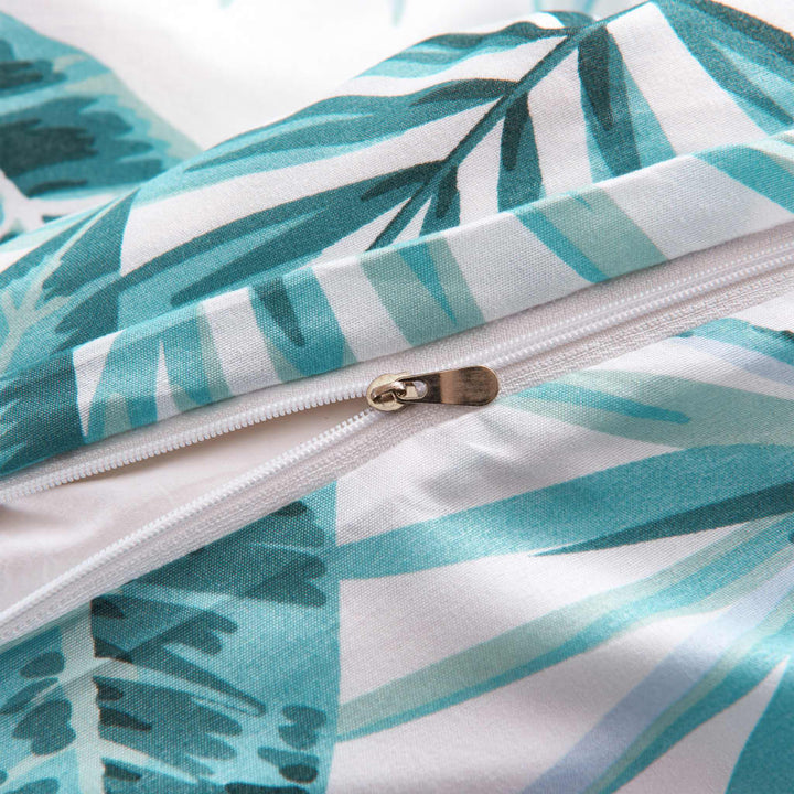 Parure De Lit Housse De Couette Feuilles Vert 140X200/60X70 Cm