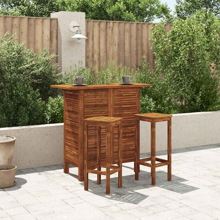 Ensemble De Bar De Jardin 5 Pcs Bois D'acacia Solide