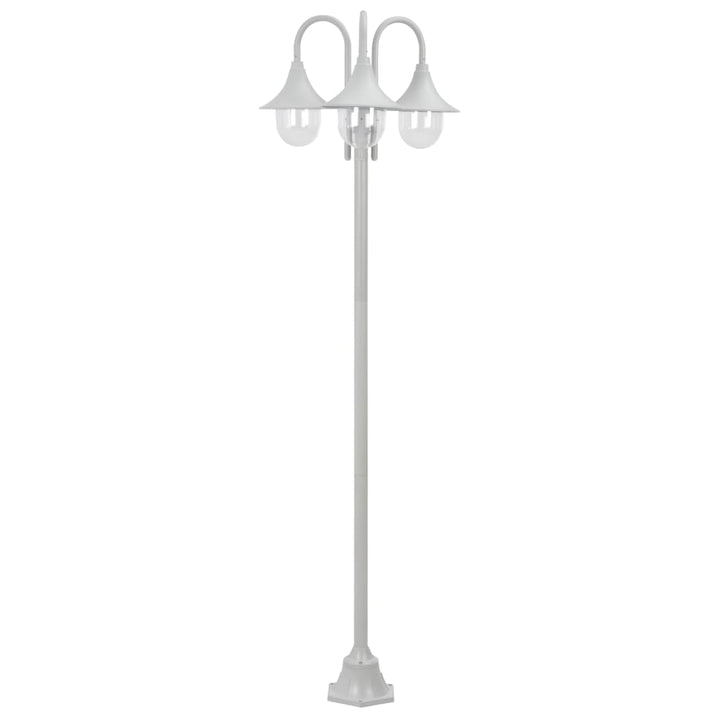 Lampadaire De Jardin E27 220Cm Aluminium 3 Lanternes