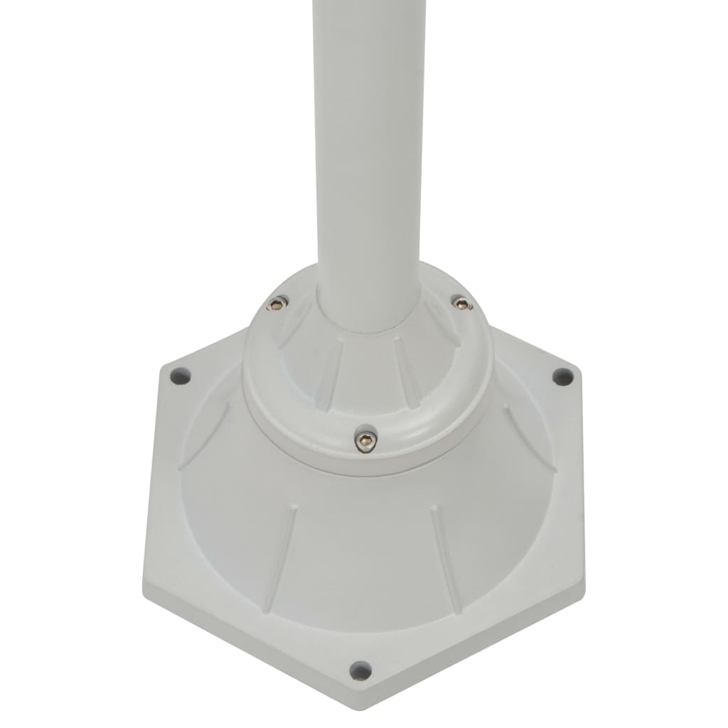Lampadaire De Jardin E27 220 Cm Aluminium 2 Lanternes