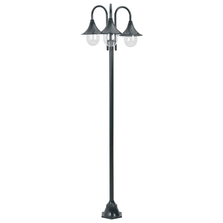 Lampadaire De Jardin E27 220Cm Aluminium 3 Lanternes