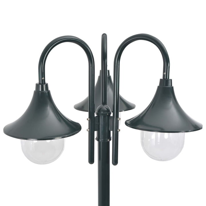 Lampadaire De Jardin E27 220Cm Aluminium 3 Lanternes