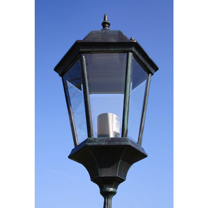 Lampadaire De Jardin 2 Bras 230 Cm Vert Foncé/Noir Aluminium