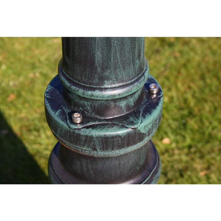 Lampadaire De Jardin 2 Bras 230 Cm Vert Foncé/Noir Aluminium