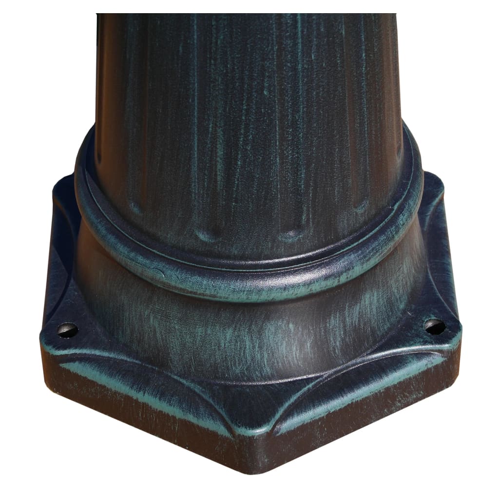 Lampadaire De Jardin 2 Bras 230 Cm Vert Foncé/Noir Aluminium