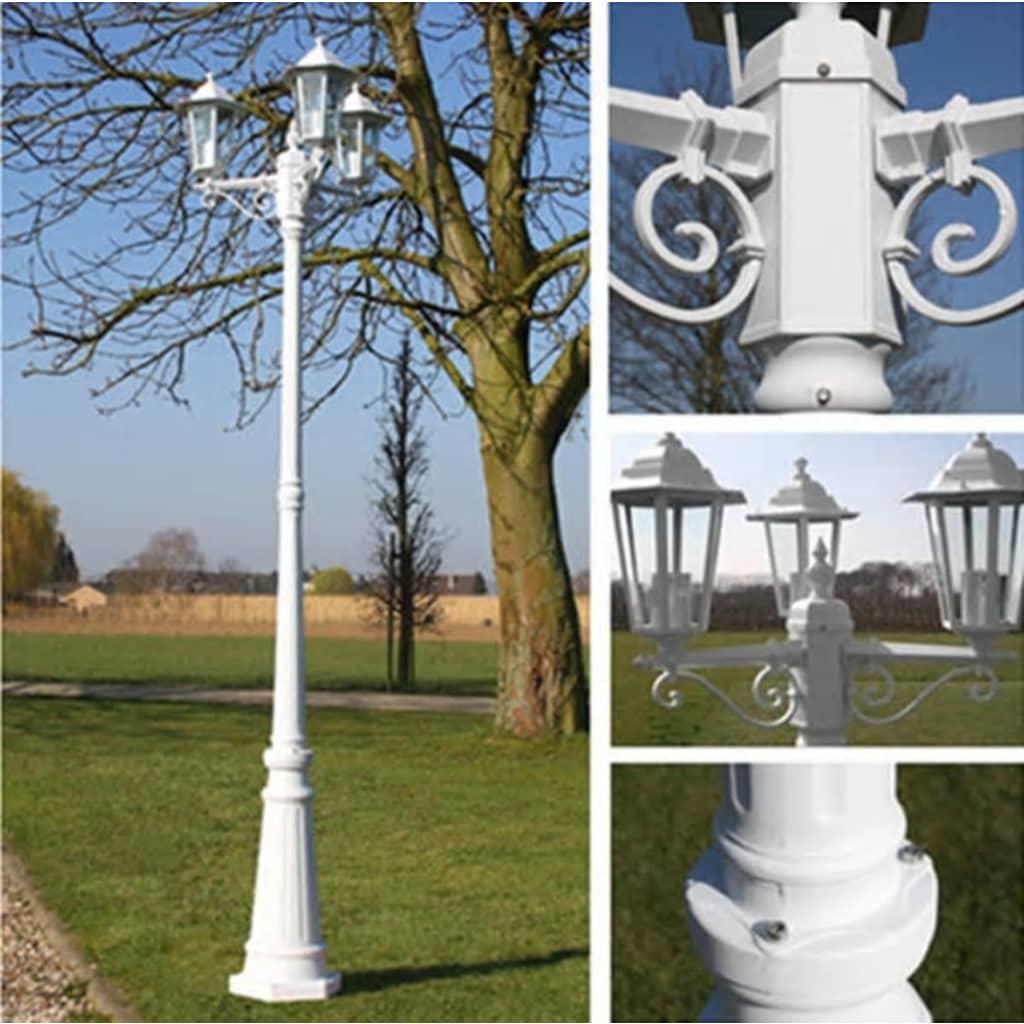 Lampadaire De Jardin 3 Bras 215 Cm Aluminium
