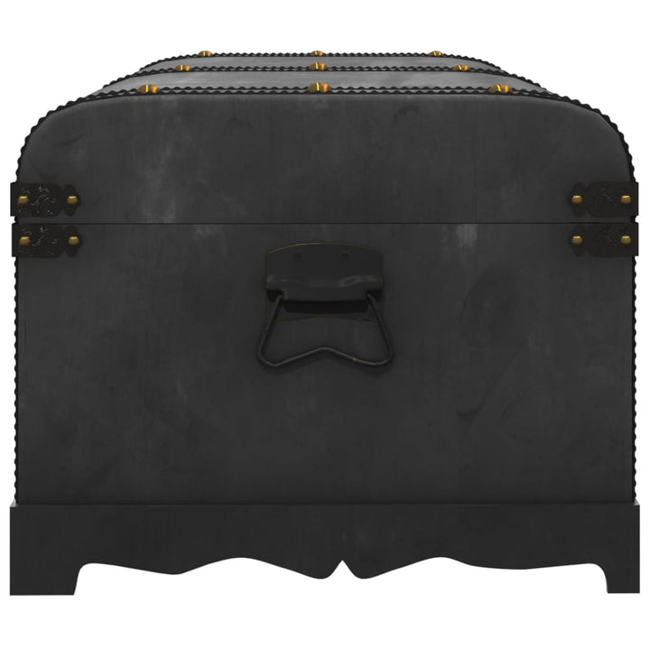 Coffre De Rangement En Bois Large Noir