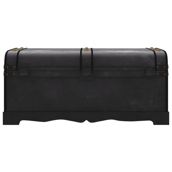 Coffre De Rangement En Bois Large Noir