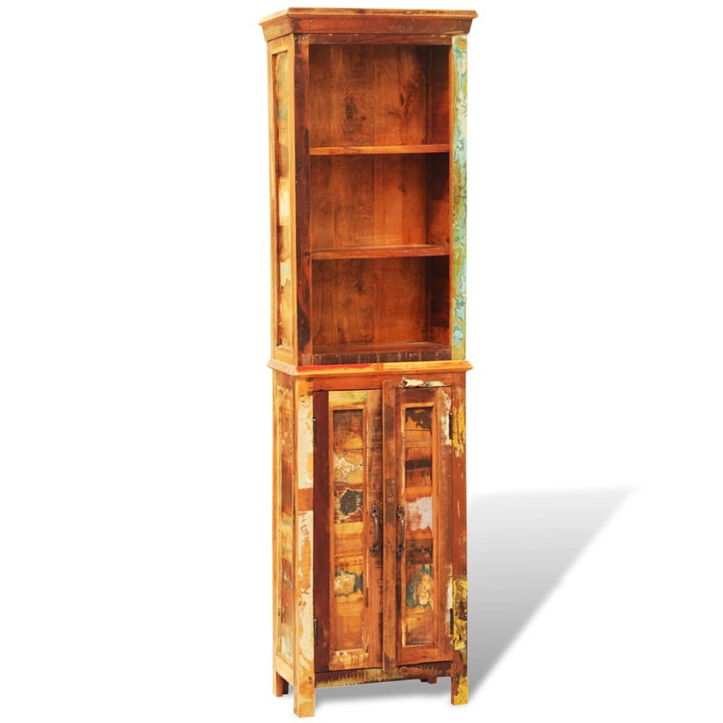 Bibliothèque Bois Massif De Récupération Vintage
