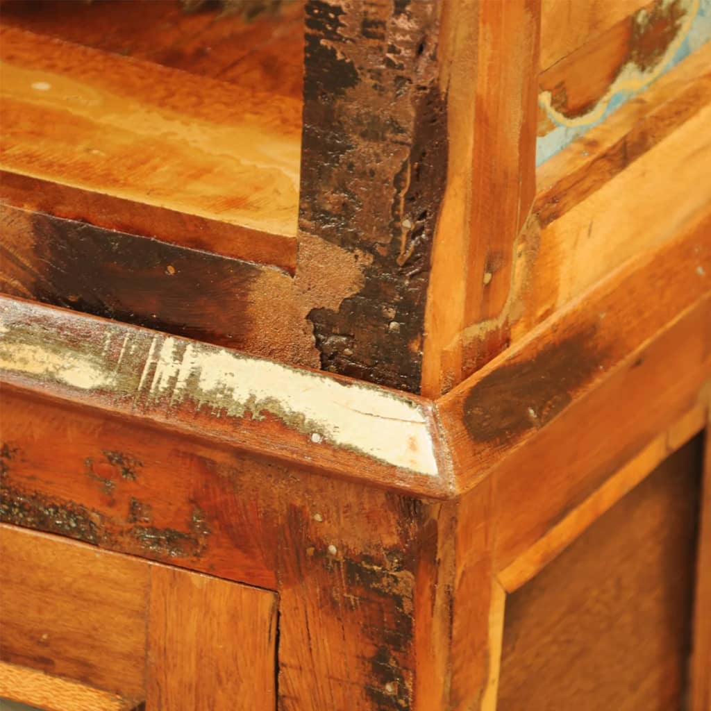 Bibliothèque Bois Massif De Récupération Vintage
