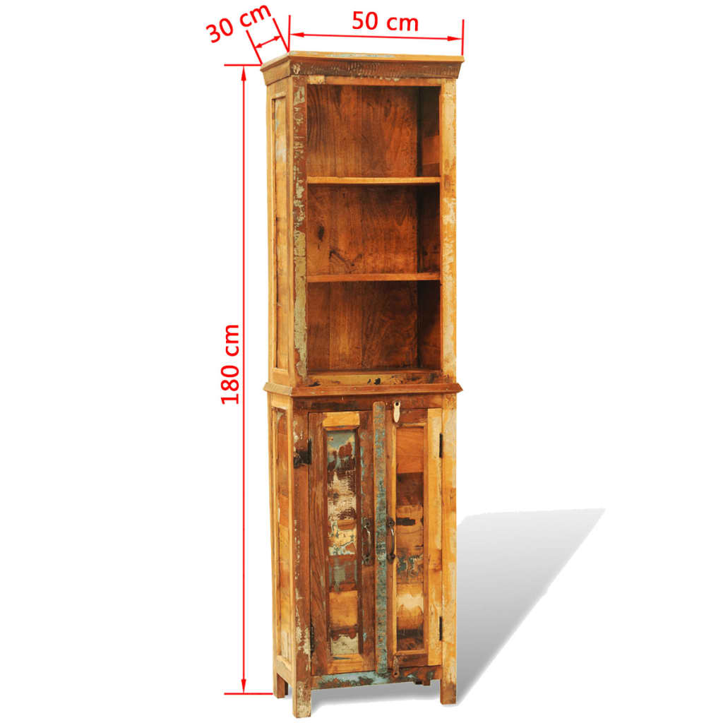 Bibliothèque Bois Massif De Récupération Vintage