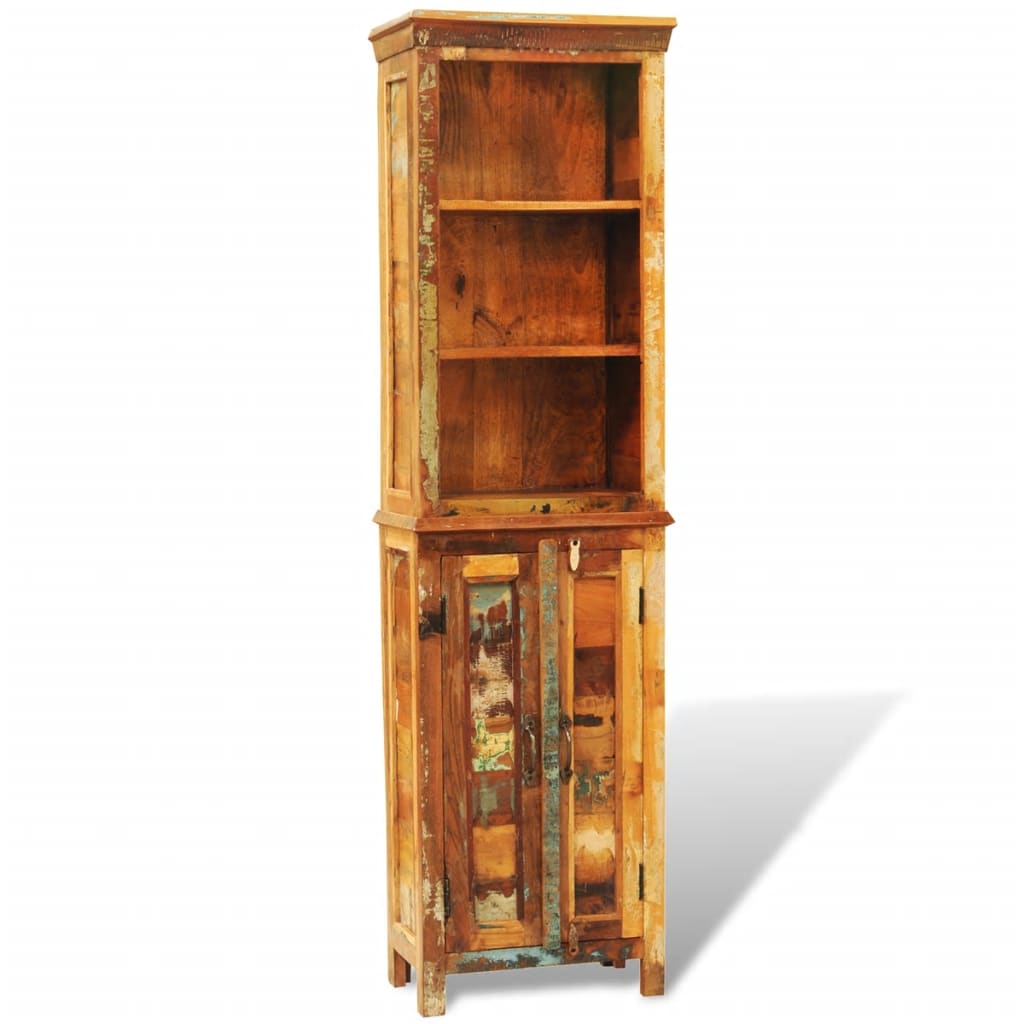 Bibliothèque Bois Massif De Récupération Vintage