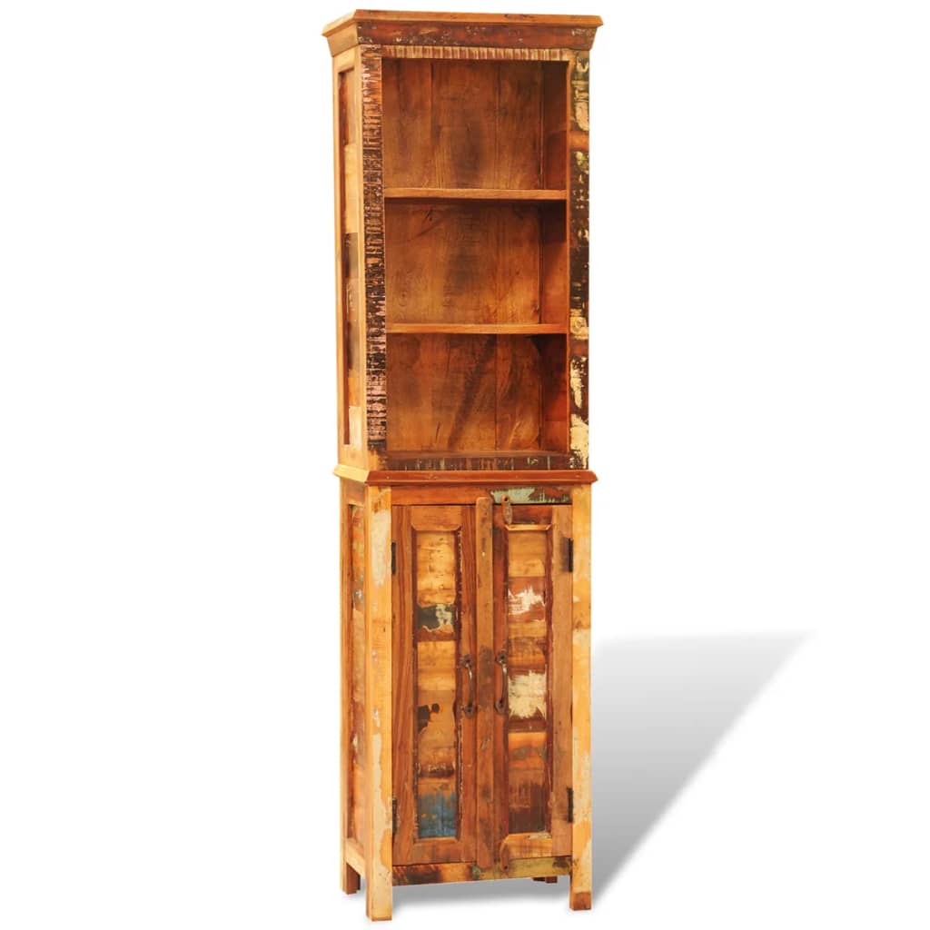 Bibliothèque Bois Massif De Récupération Vintage
