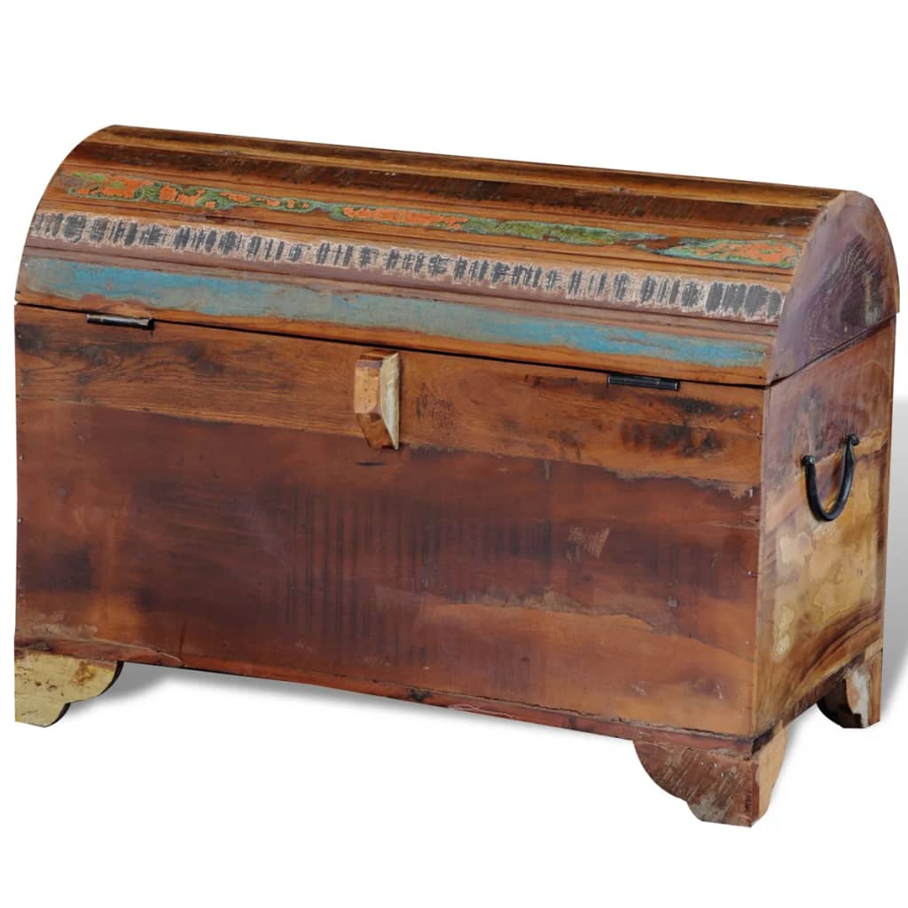 Coffre De Rangement Bois De Récupération Massif