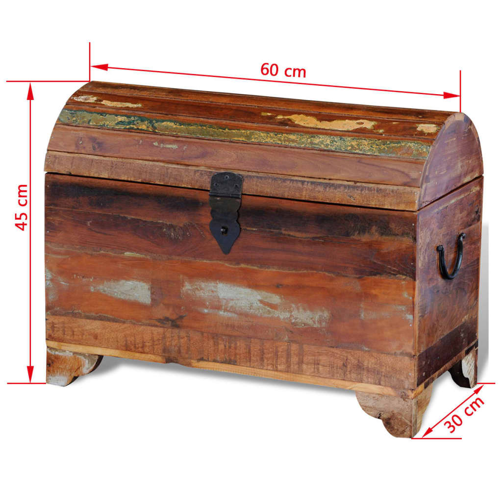 Coffre De Rangement Bois De Récupération Massif