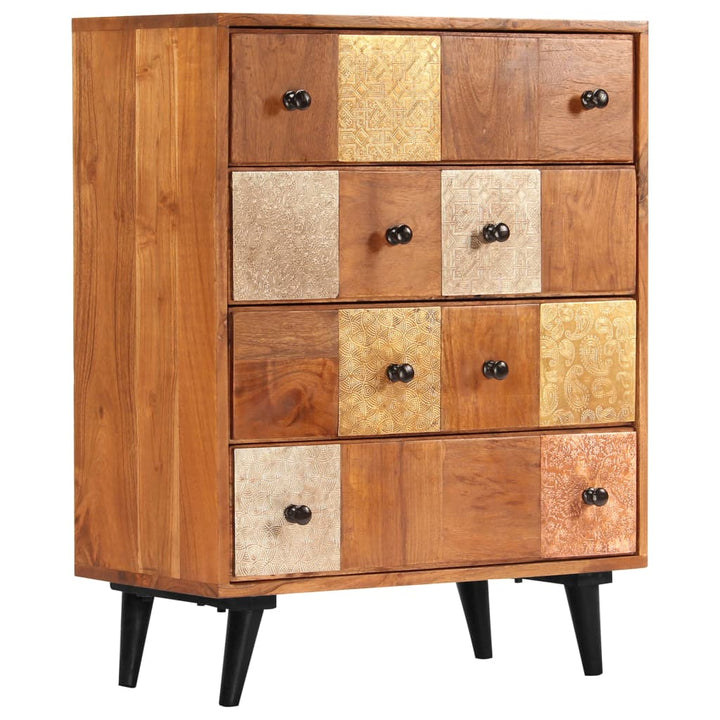 Commode À Tiroirs Bois D'acacia Massif