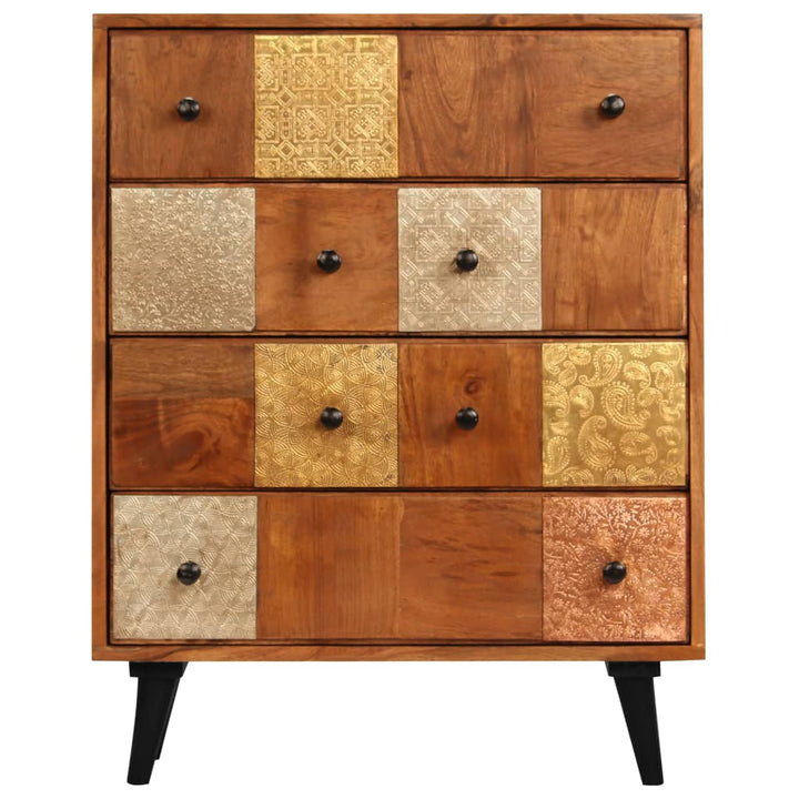 Commode À Tiroirs Bois D'acacia Massif