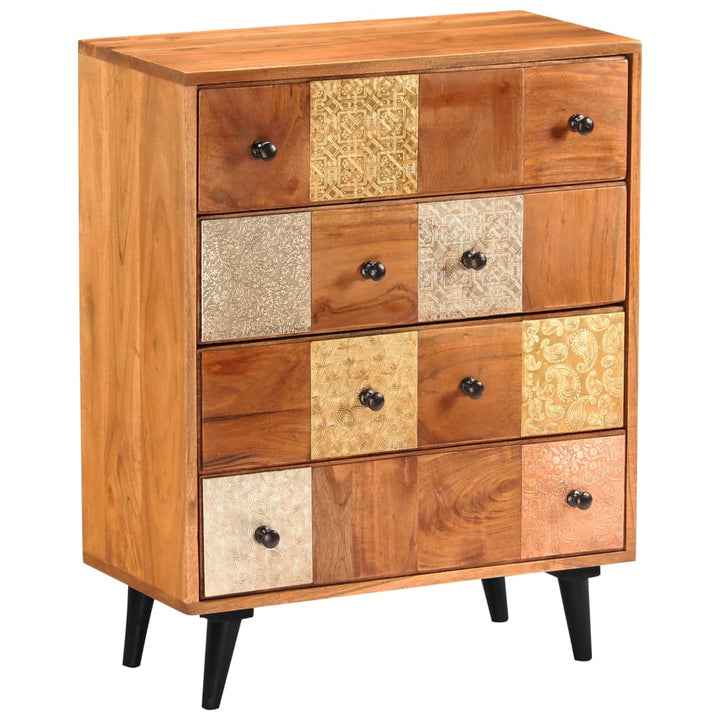 Commode À Tiroirs Bois D'acacia Massif