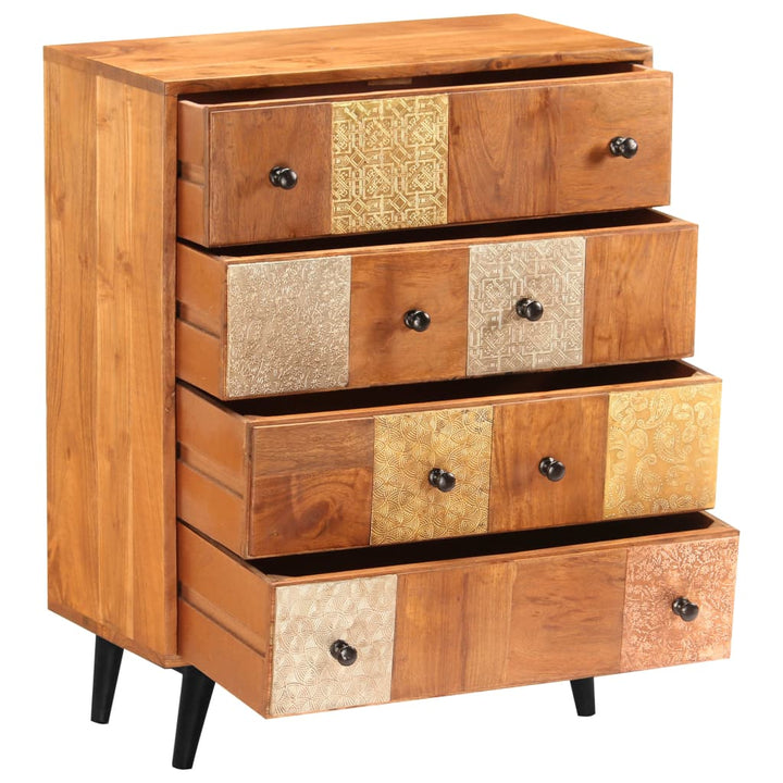Commode À Tiroirs Bois D'acacia Massif