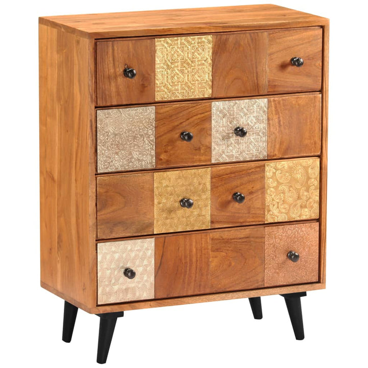 Commode À Tiroirs Bois D'acacia Massif