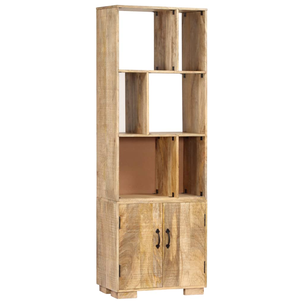 Bibliothèque 60X35X180 Cm Bois De Manguier Solide