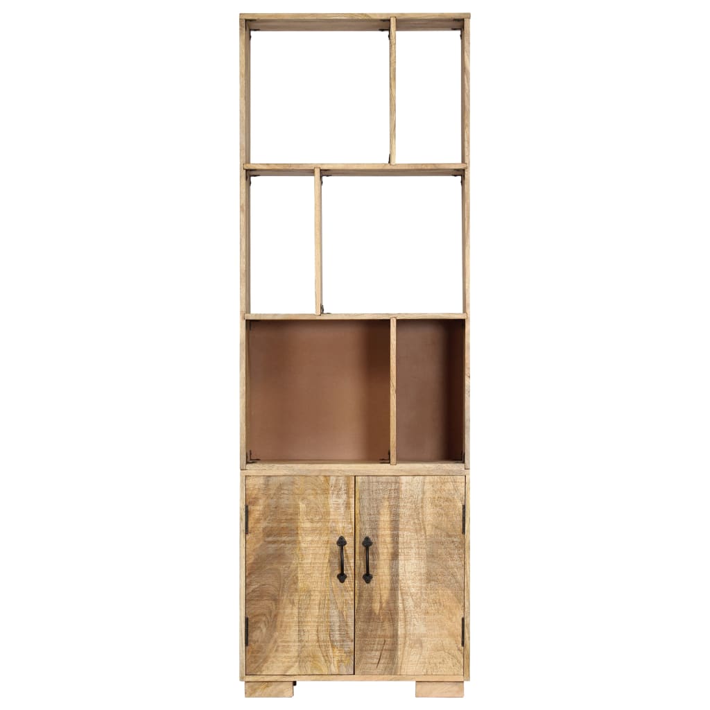 Bibliothèque 60X35X180 Cm Bois De Manguier Solide