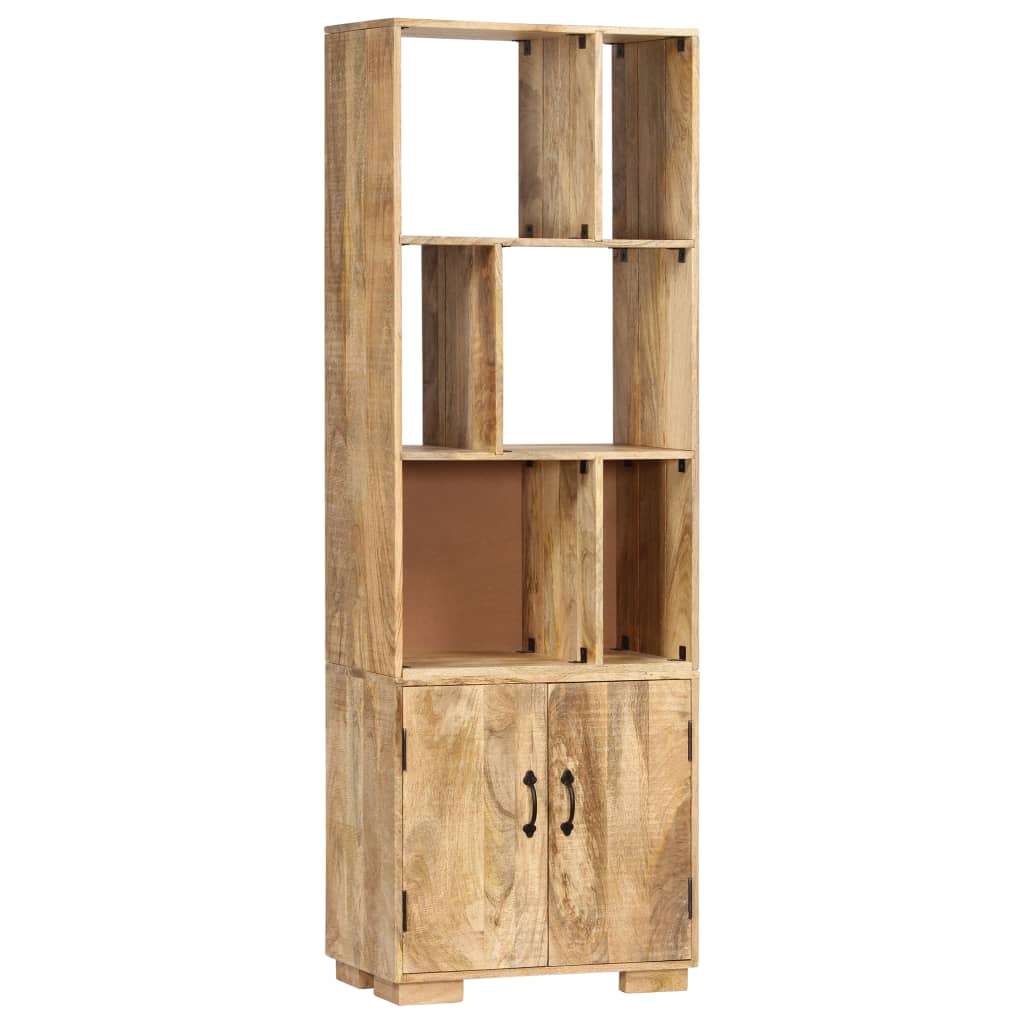 Bibliothèque 60X35X180 Cm Bois De Manguier Solide
