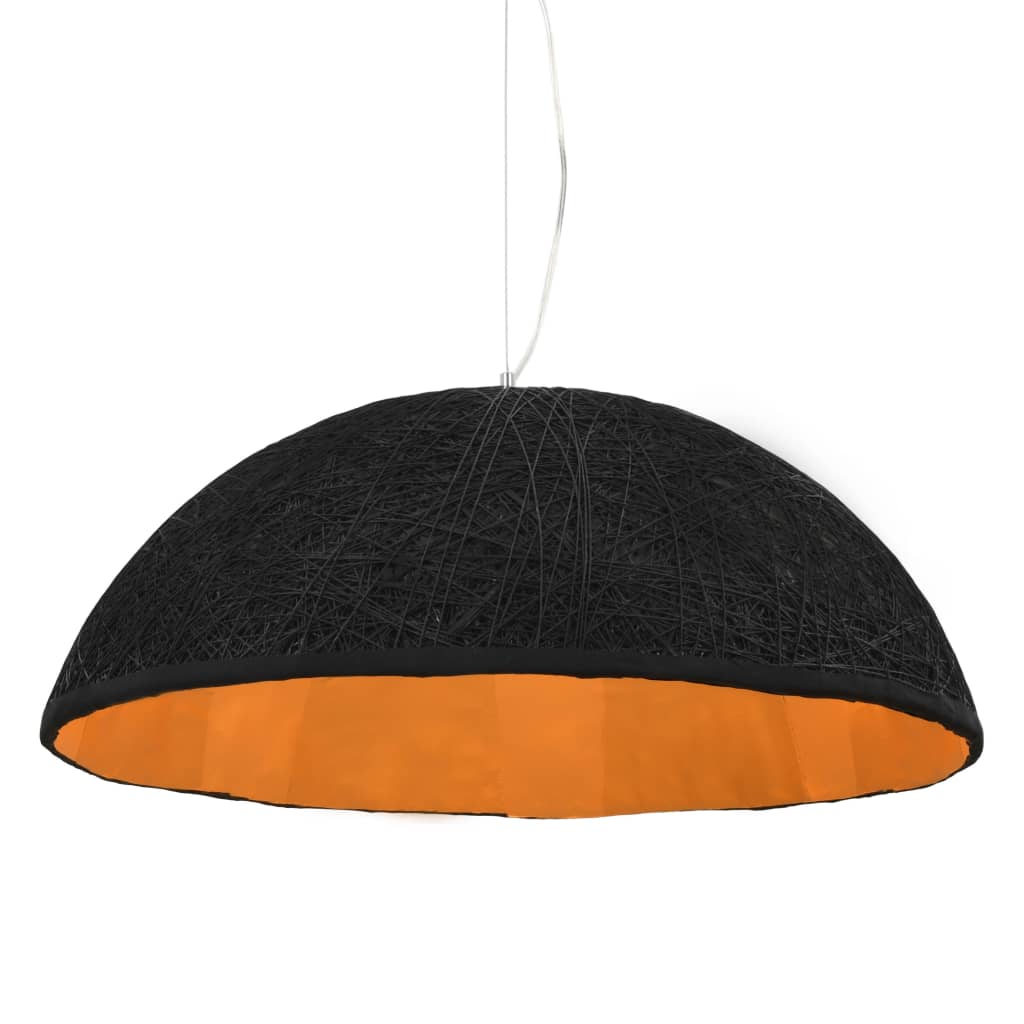 Lampe Suspendue Ø70 Cm E27 Noir Et Doré