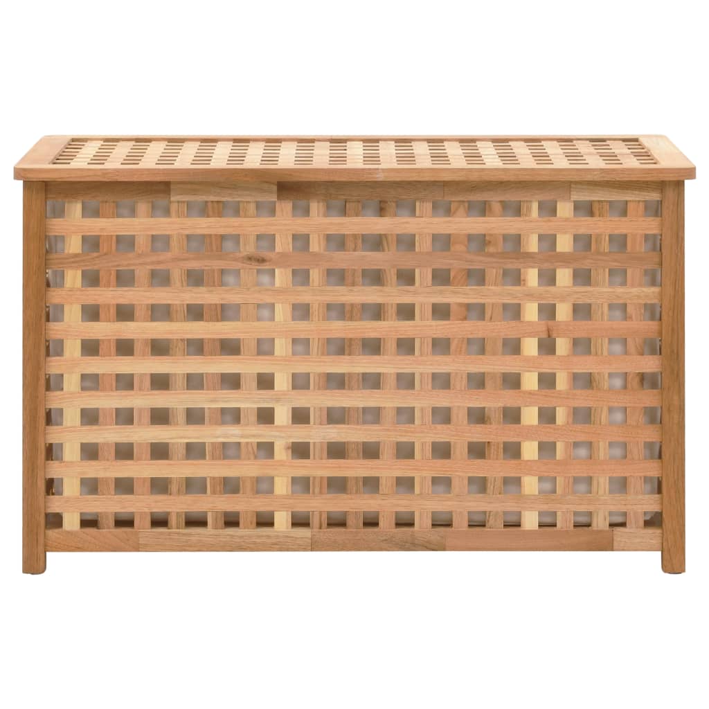 Coffre De Blanchisserie 77,5X37,5X46,5 Cm Bois Massif De Noyer
