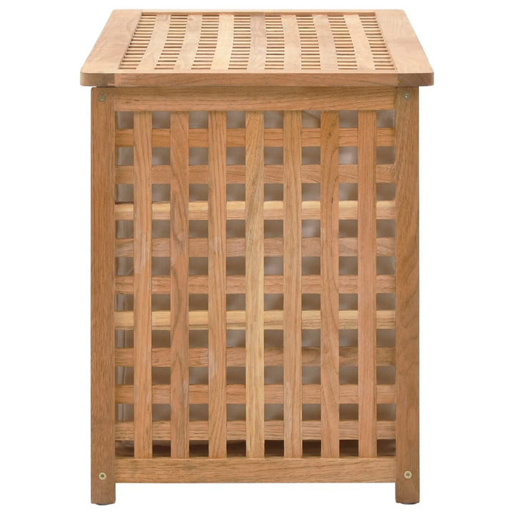 Coffre De Blanchisserie 77,5X37,5X46,5 Cm Bois Massif De Noyer